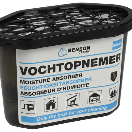 Benson Compacte Vochtopnemer – 300 ml – Tegen Schimmel & Condens – Direct Klaar voor Gebruik