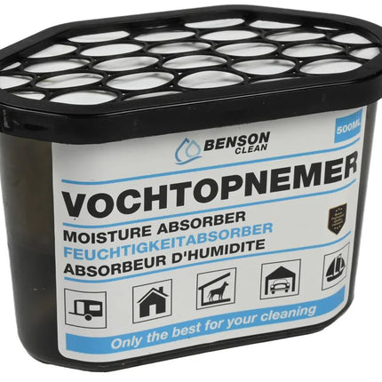 Benson Compacte Vochtopnemer – 300 ml – Tegen Schimmel & Condens – Direct Klaar voor Gebruik