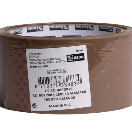 Benson Dozentape Bruin - 48 mm x 50 m - Stevige Hechting
