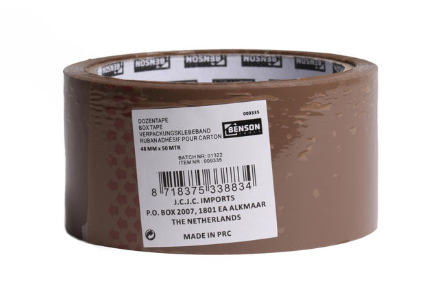 Benson Dozentape Bruin - 48 mm x 50 m - Stevige Hechting