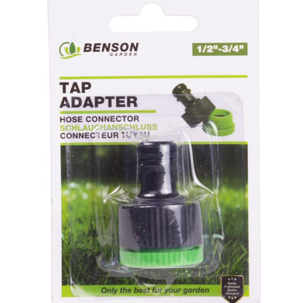 Benson Kraanadapter - 1/2" en 3/4" - Verloopstuk voor Buitenkranen