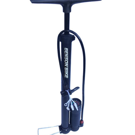 Benson Hogedruk Fietspomp met Manometer - 7 Bar - Aluminium - Zwart