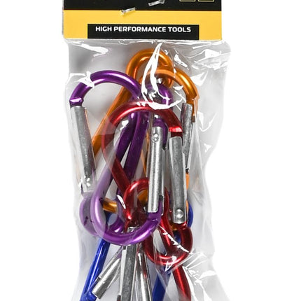 Benson Aluminium Mini Karabijnhaken – Ø 4 mm – 8 stuks – Multicolor