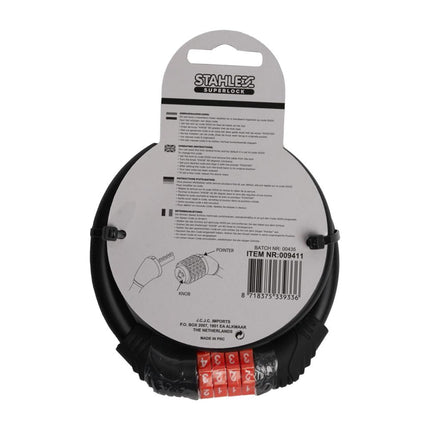 Stahlex Kabel Cijferslot 336 - 12 x 800 mm - Robuust & Betrouwbaar