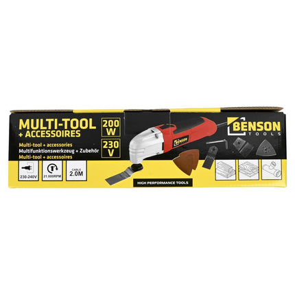 Benson Oscillerende Multitool - 180W - 7-delige Set - Zagen, Schuren & Schrapen