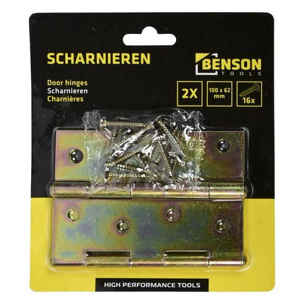 Benson Scharnierset – 102 x 60 mm – 2 stuks – Extra Sterk & Duurzaam