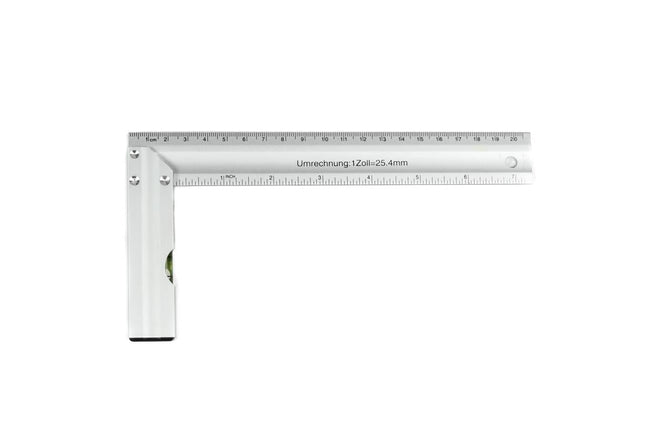 Benson Winkelhaak met Waterpas - 200 x 100 mm - Aluminium