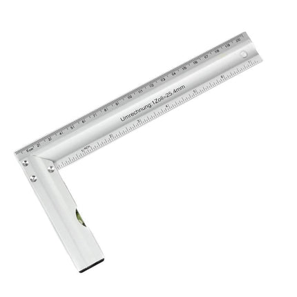 Benson Winkelhaak met Waterpas - 200 x 100 mm - Aluminium