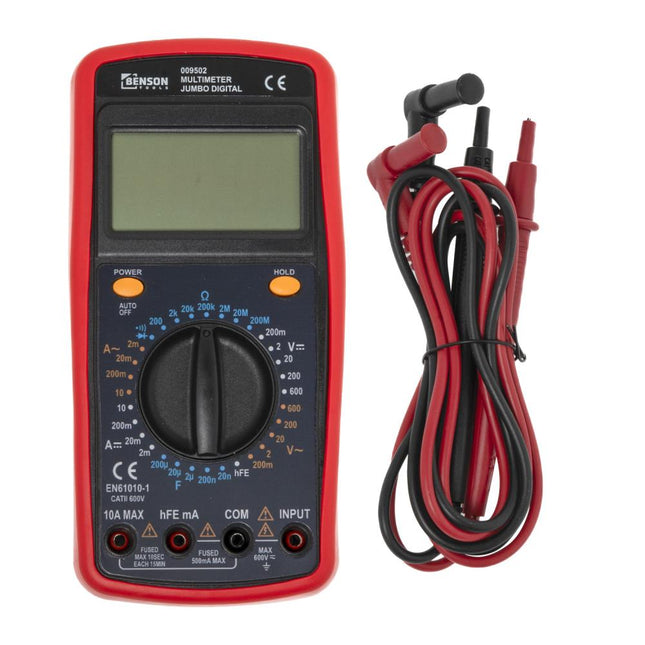 Benson Digitale Multimeter - Jumbo LCD Scherm - Universeel Meetinstrument