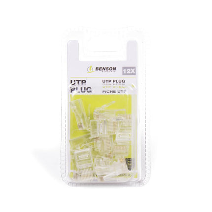 Benson UTP RJ45 Connectors - 12 stuks - CAT5e - Netwerkpluggen