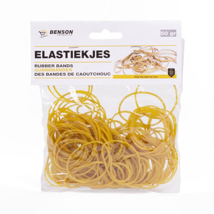 Benson Elastiekjes Naturel - 50 Gram - ca. 330 Stuks