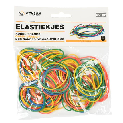 Benson Elastiekjes Multicolor - 50 Gram - Sterk & Flexibel