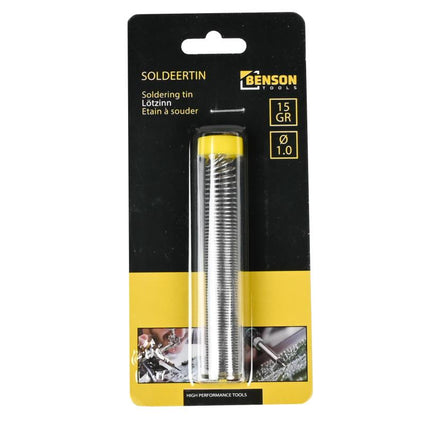 Benson Soldeertin - 1 mm - 15 Gram (3 meter) - In Handige Dispenser