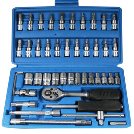 Benson Dopsleutelset - 46-delig - 1/4" - Chroom-Vanadium - Satin Finish