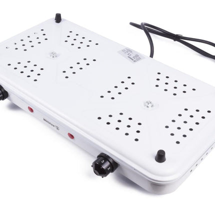 Benson Dubbele Elektrische Kookplaat - 2500W - 5 Standen per Zone - Wit