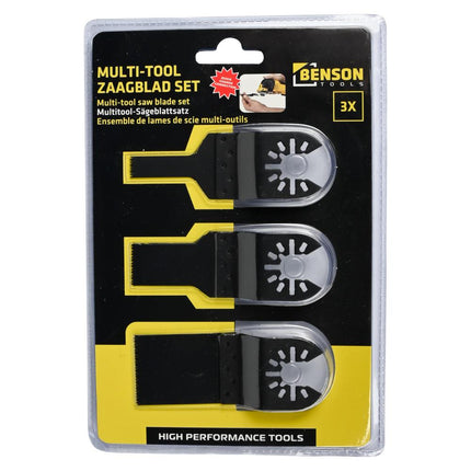 Benson Multitool Zaagblad Set - 3-delig - Hout & Metaal - 10, 20 & 35 mm