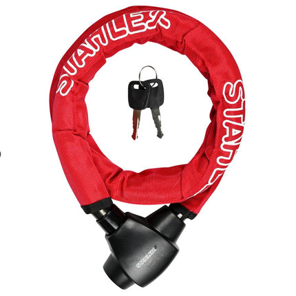Stahlex Pantserslot Defens - 120 cm - 22 mm Gehard Staal - Zwart/Rood