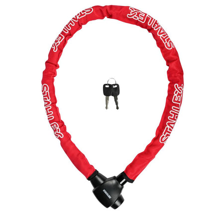 Stahlex Pantserslot Defens - 120 cm - 22 mm Gehard Staal - Zwart/Rood