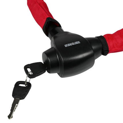 Stahlex Pantserslot Defens - 120 cm - 22 mm Gehard Staal - Zwart/Rood