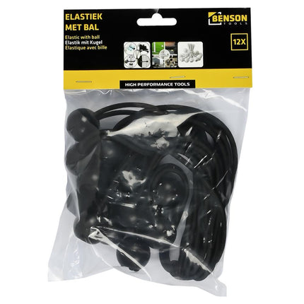 Benson Elastiek met Bal 24 cm - 12 Stuks