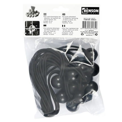 Benson Elastiek met Bal 24 cm - 12 Stuks