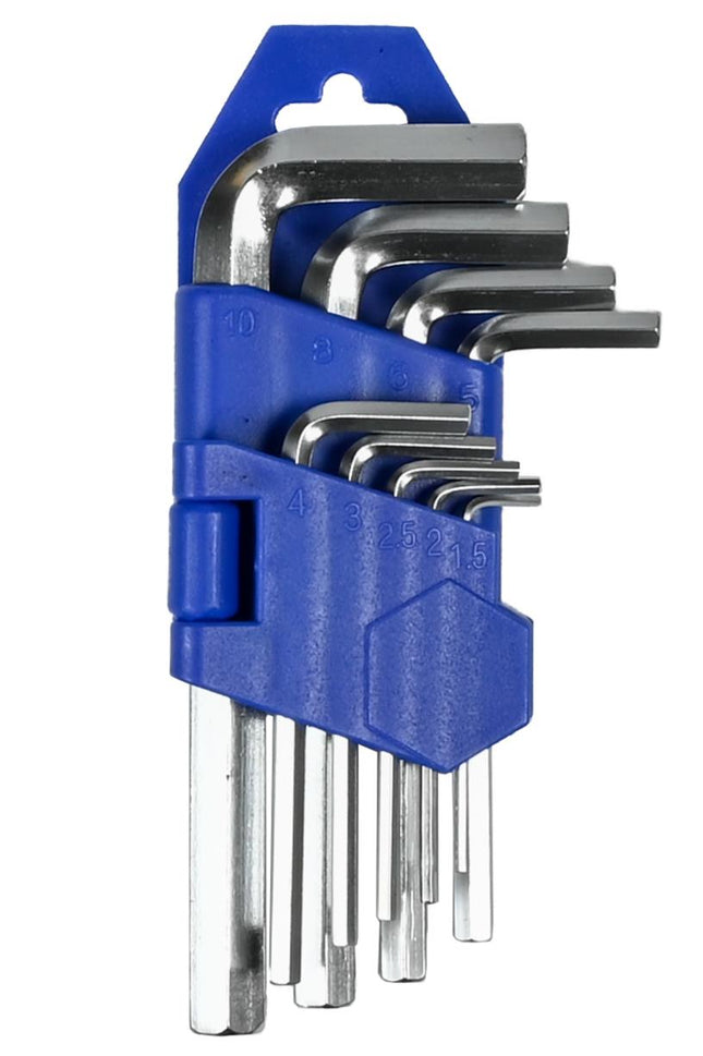 Benson Inbussleutelset Profi - 9-delig - Korte Uitvoering - 1.5 t/m 10 mm