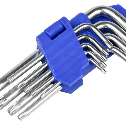 Benson Torx Sleutelset Profi - 9-delig - Kort - Verchroomd - T10 t/m T50