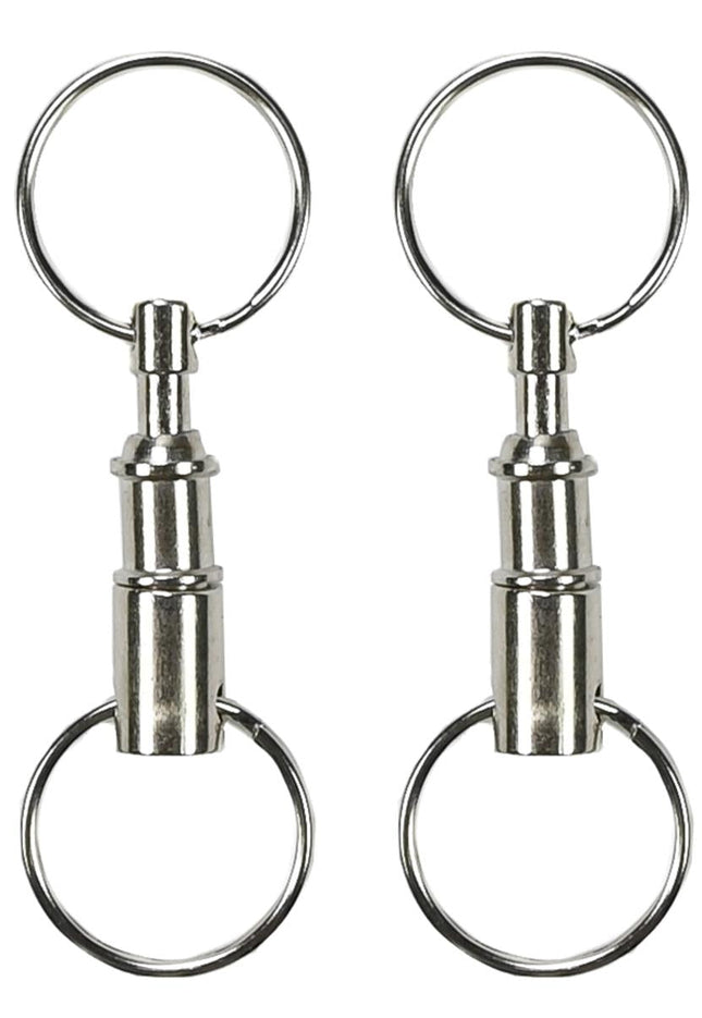 Benson Opsplitsbare Sleutelhangers - 2 Stuks - Metaal met Drukknop