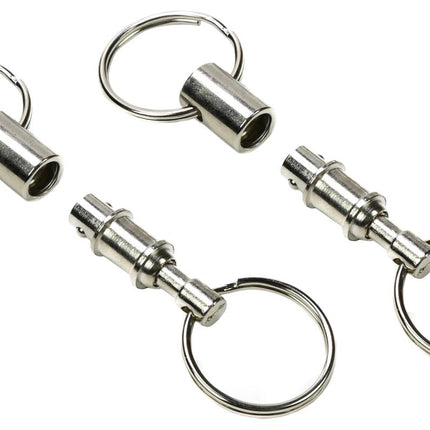 Benson Opsplitsbare Sleutelhangers - 2 Stuks - Metaal met Drukknop