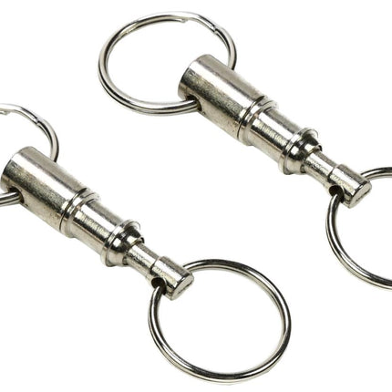 Benson Opsplitsbare Sleutelhangers - 2 Stuks - Metaal met Drukknop