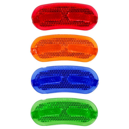 Benson Kleurrijke Spaakreflectoren - Set van 4 - 6.5 x 2.5 cm - Diverse Kleuren