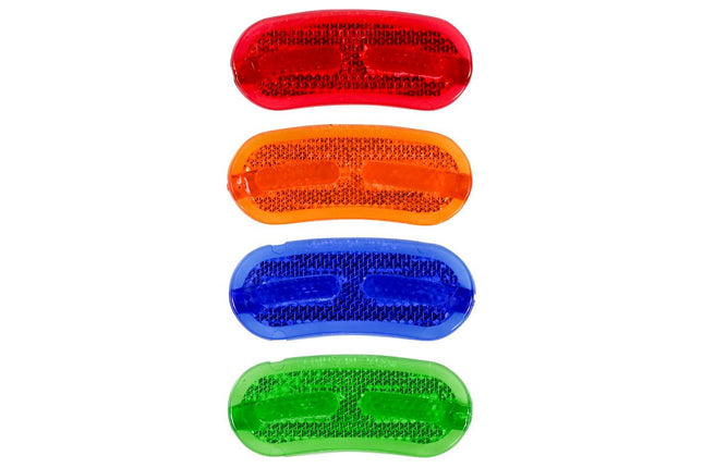 Benson Kleurrijke Spaakreflectoren - Set van 4 - 6.5 x 2.5 cm - Diverse Kleuren