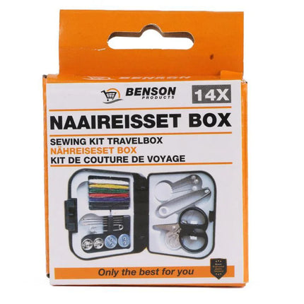 Benson Naaireisset 14-delig - Compacte Reis Naaiset - In Kunststof Box