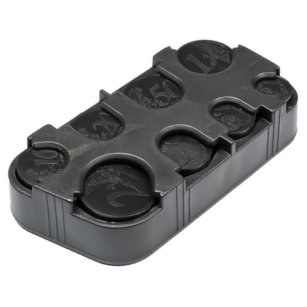 Benson Euromunt Houder - Compacte Munt Dispenser - Zwart - 10 x 5,2 cm