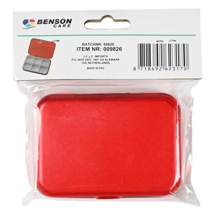 Benson Pillendoos Mini – Compact Zakformaat – 8,8 x 6,5 cm – Transparant
