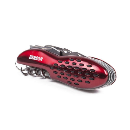 Benson Multifunctioneel Zakmes - 12 Functies - 70 mm - Rood - Swiss Style