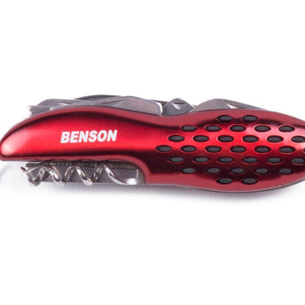 Benson Multifunctioneel Zakmes Swiss - 12 Functies - 70 mm - Rood