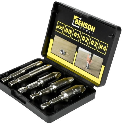 Benson Schroefverwijderaar Set - 5-delig - HSS 4241 - Voor Dolgedraaide Schroeven
