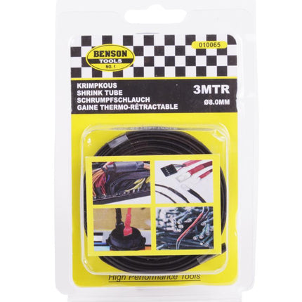 Benson Krimpkous Zwart 8 mm - 3 Meter - Krimpverhouding 2:1