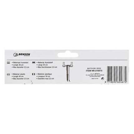 Benson Parasolvoet - Grondboor - Kunststof - 30 cm - 25-36 mm