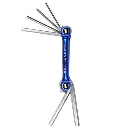 Benson Vouwbare Inbusset - 6-delig - Blauw Aluminium