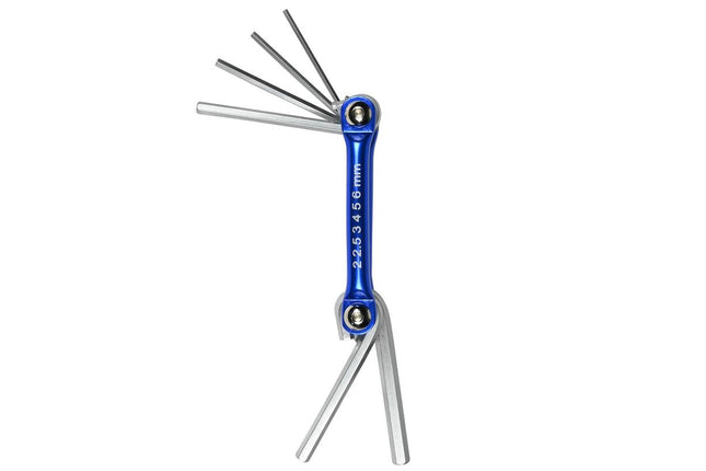 Benson Vouwbare Inbusset - 6-delig - Blauw Aluminium
