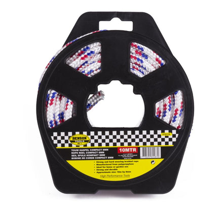 Benson Nylon Touw op Haspel 8 mm x 10 Meter - Weerbestendig