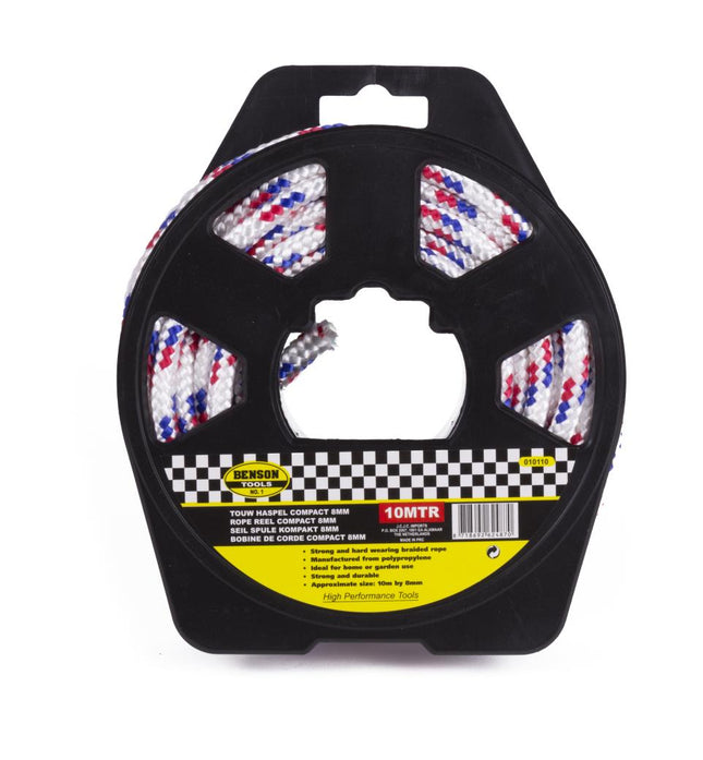 Benson Nylon Touw op Haspel 8 mm x 10 Meter - Weerbestendig