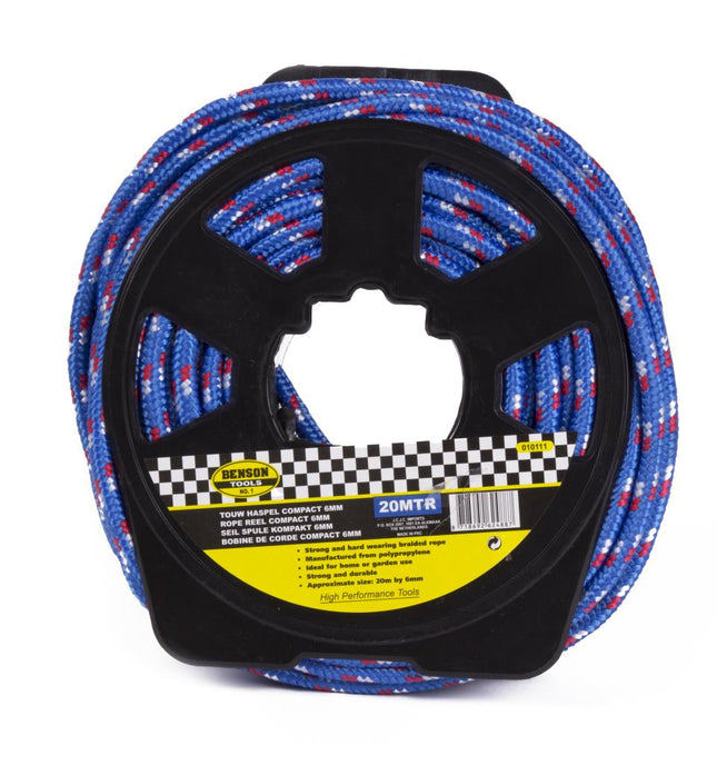 Benson Nylon Touw op Haspel 6 mm x 20 Meter - Weerbestendig