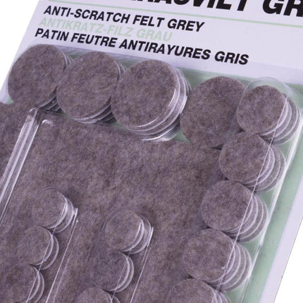 Benson Antikrasvilt Set - 80-delig - Grijs - Diverse Maten - Sterk Klevend