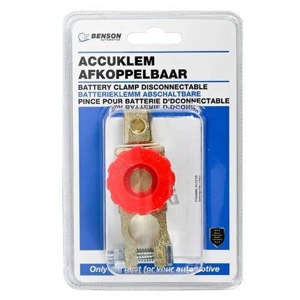 Benson Afkoppelbare Accuklem – Massaschakelaar – 6V/12V/24V – Universeel