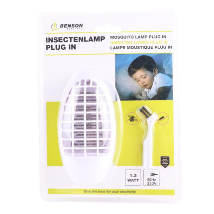 Benson Insectenlamp Plug-in Wit - 20m² Bereik