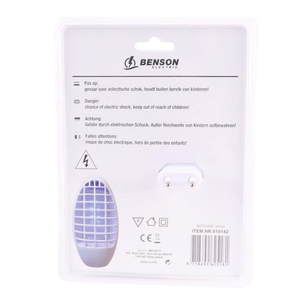Benson Insectenlamp Plug-in Wit - 20m² Bereik