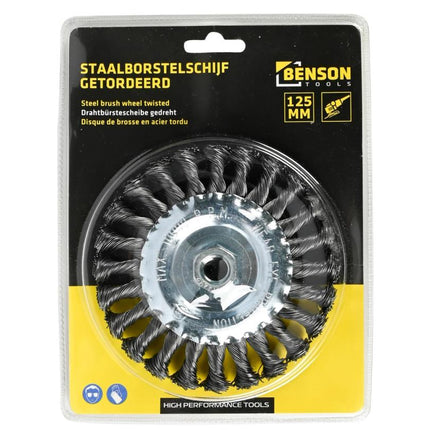 Benson Getordeerde Rondborstel – Ø 125 mm – Staal – M14